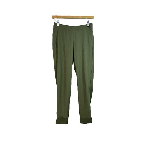 Marine Layer Women’s Green Pull On Cuffed Hem Pants Size XS Polyester - Picture 1 of 10